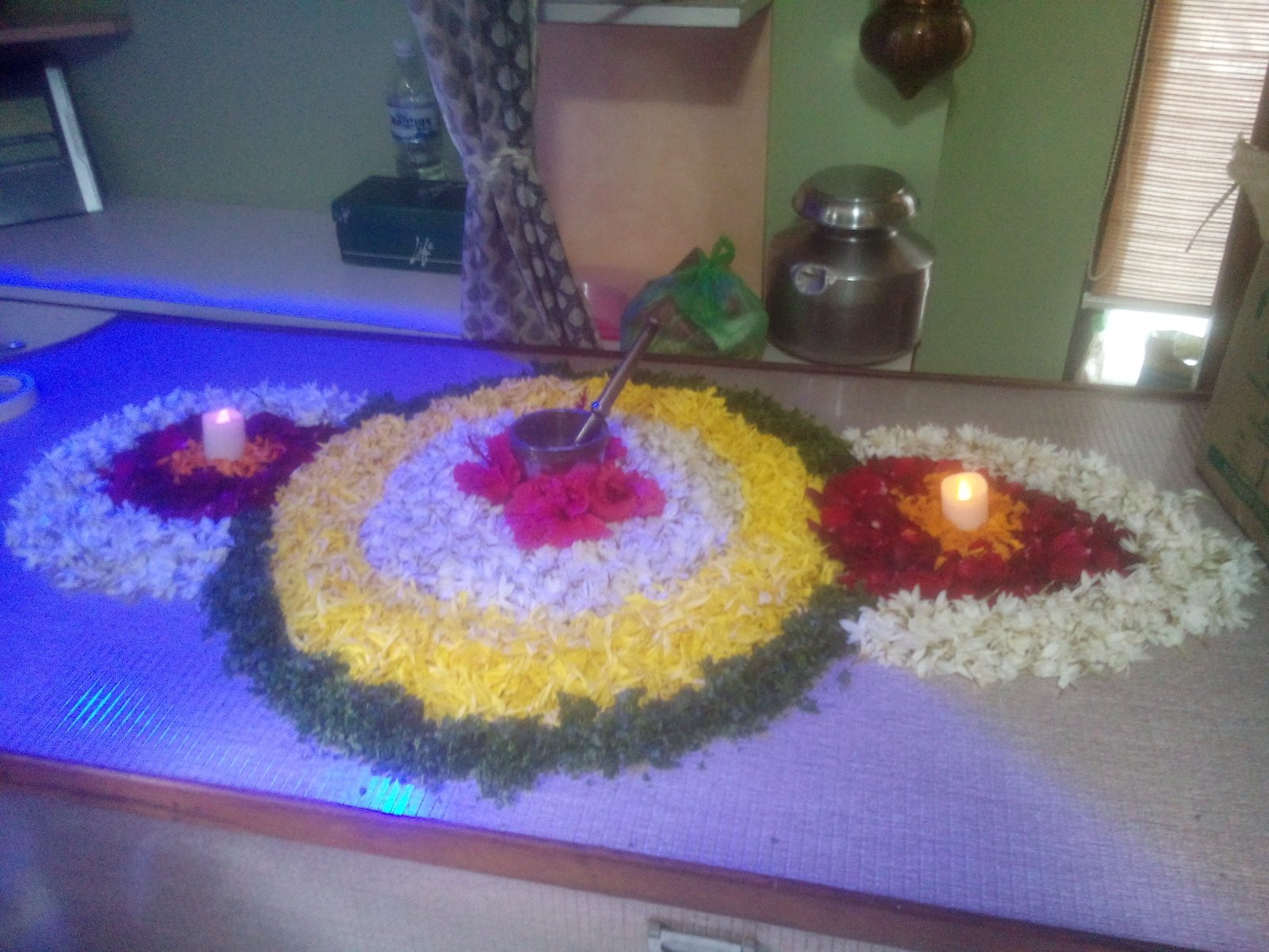 Pilli Rangoli Flower Rangoli